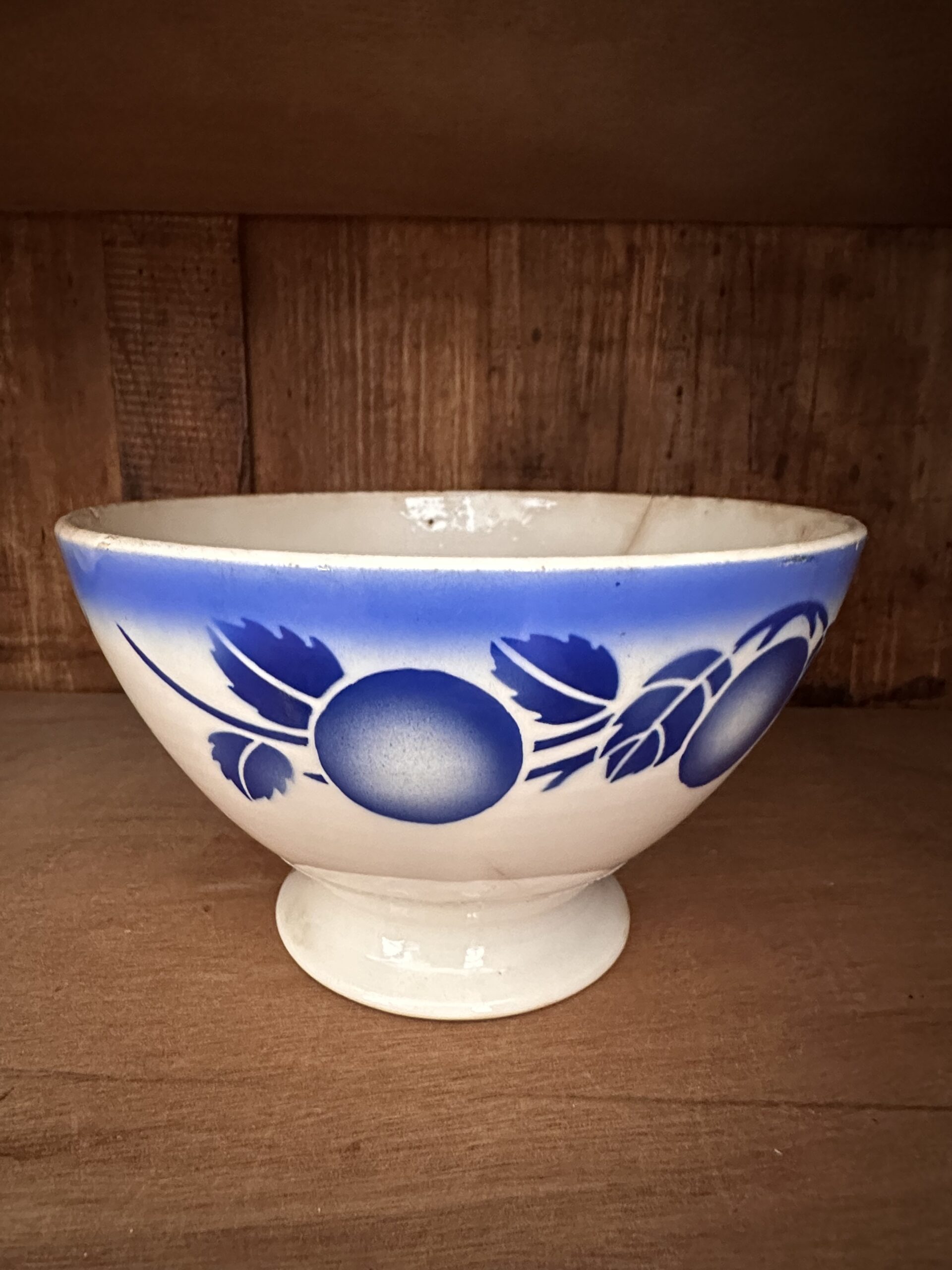 grand bol ancien bleu